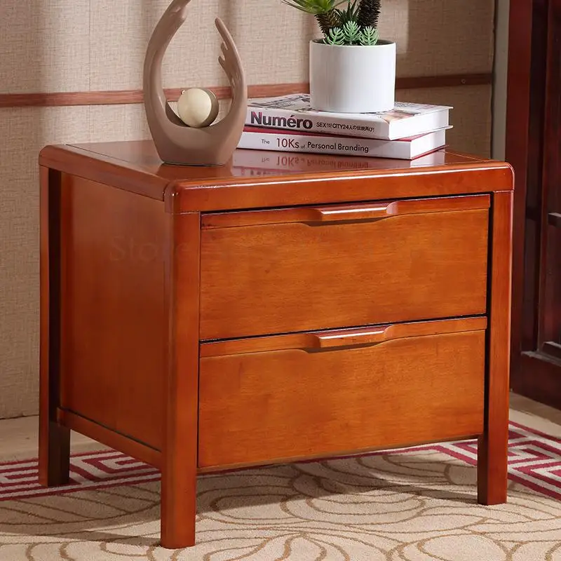 Прикроватный шкаф из дуба массива дерева простой современный экономичный для