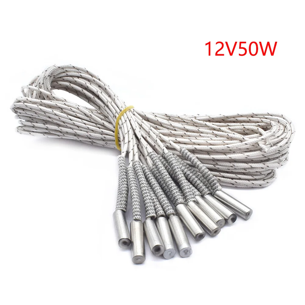 Extruder 6*20mm 1m Heating Tube 50W Stainless Steel Ceramic Heater Hotend Single Head Practical Reprap Durable 12V/24V | Компьютеры и
