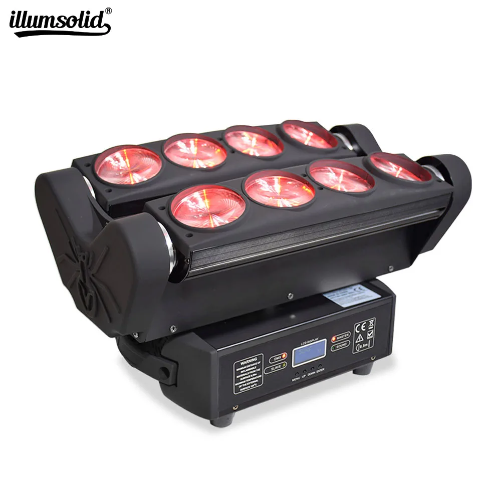 Светодиодный луч Spider 8x12 Вт RGBW с движущейся головкой хорошее качество вечерние