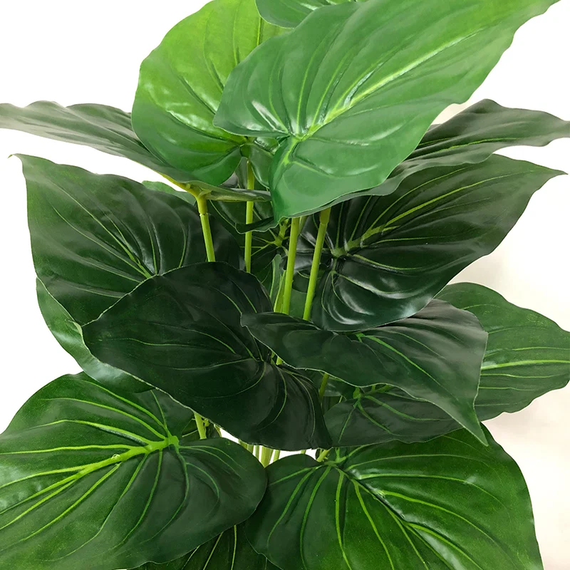 

65cm 18 Heads Large Artificial Monstera Tree Tropical Palm Plant Fake Palm Leaves Plastic Turtle Leaf For Home Garden Shop Decor