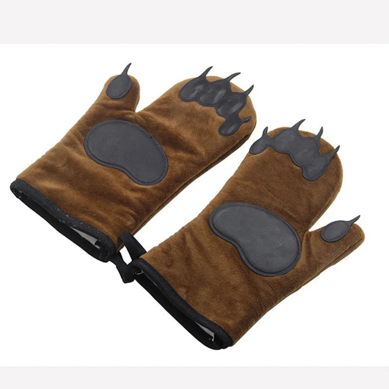 2019 year Microwave silicone anti-hot gloves Bear palm insulated baking kitchen cake bread supplies | Дом и сад