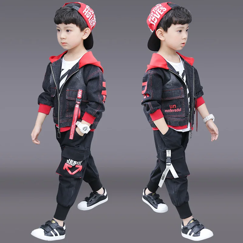 

Children's clothing boys spring suits 2020 new children's western style big kids sports boys autumn handsome clothes trend