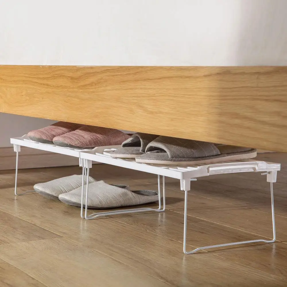 3 слойная складывающаяся полка для обуви органайзер дома спальни гостиной и