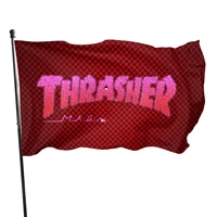 90cmx150cm thrasher magazine flame pattern home decoration flag