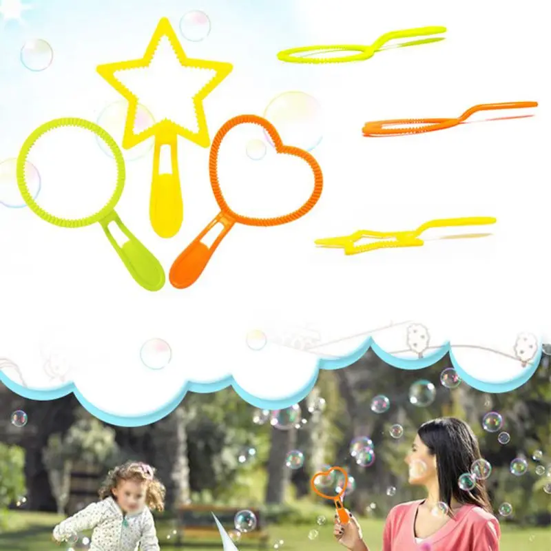 

12Pcs/Set Plastic Bubble Hoop Water Blowing Bubble Soap Tools Kids Outdoor Toys Blowing Bubble Wand Blowing Bubble Stick