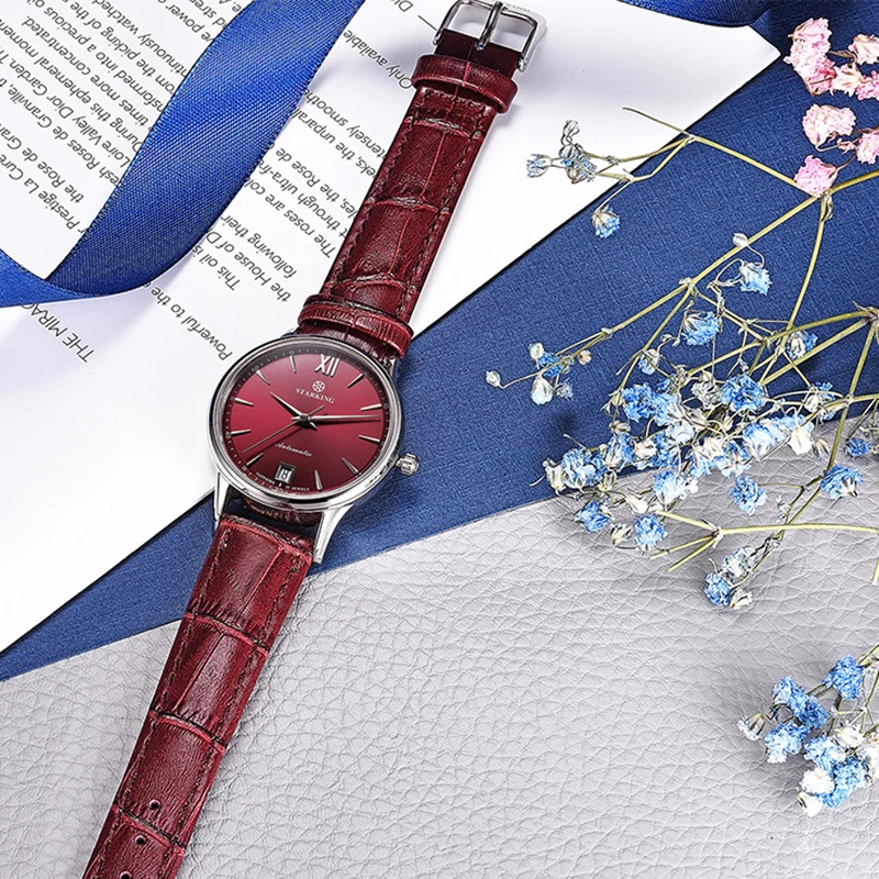 Часы STARKING женские модные автоматические механические наручные из нержавеющей