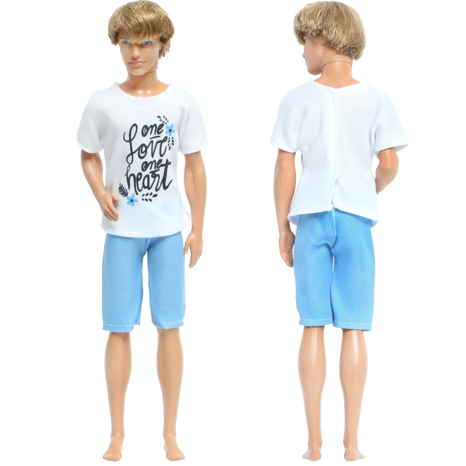 Модный комплект одежды для мальчика белая футболка синие брюки модный костюм