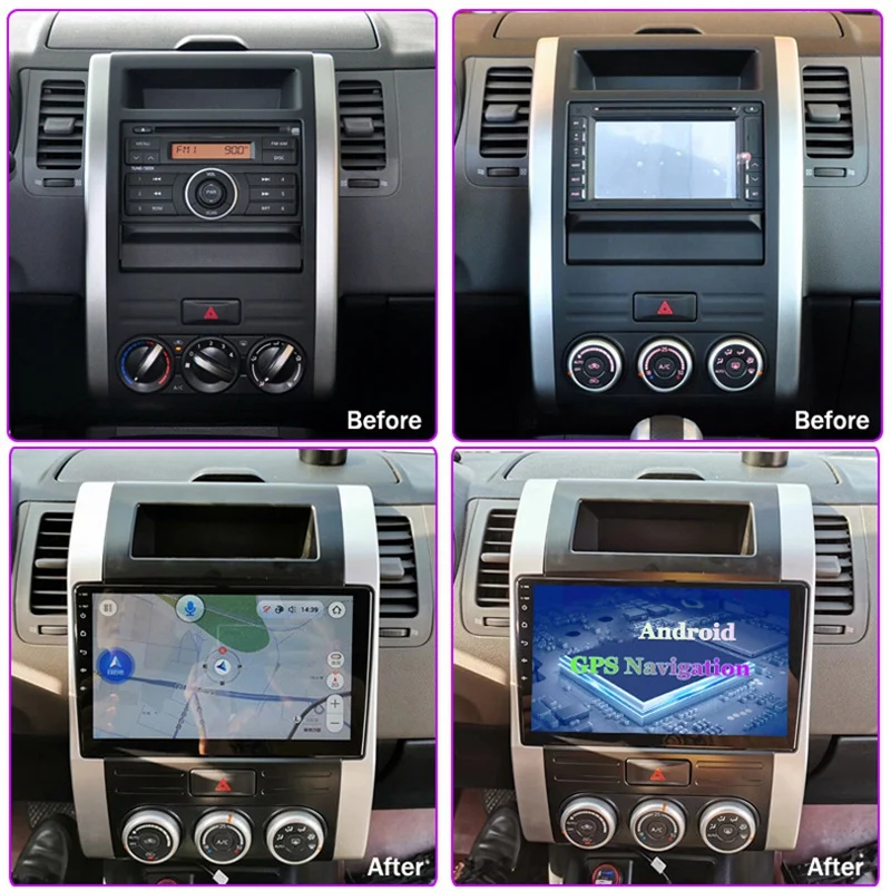 

10 Inch 2 Din Android 10.0 Car MP5 Player Stereo Radio 2+16GB Wifi Bluetooth GPS Navigation for Nissan X-Trail 2008-2012