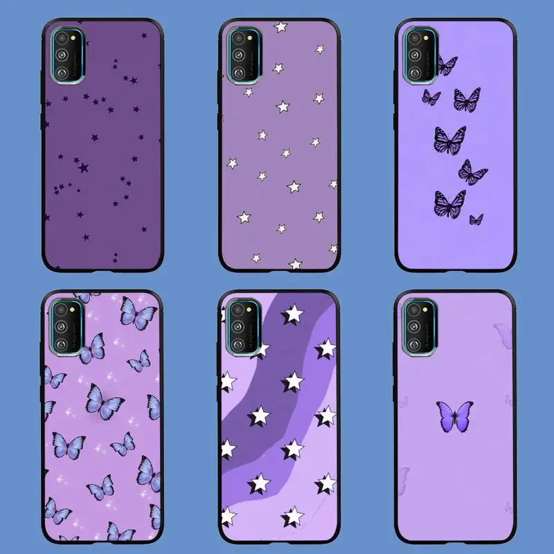 

Star butterfly daisy Purple Phone Case For Samsung A10 A12 A02 A20E M30 A31 A32 A40 A50 S A52 A51 A70 A71 A80 Cover Fundas Coque