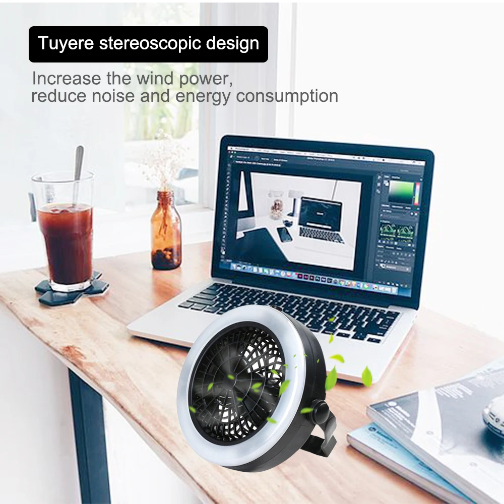 Портативный светодиодный вентилятор 12 Светодиодный s Защита глаз настольная