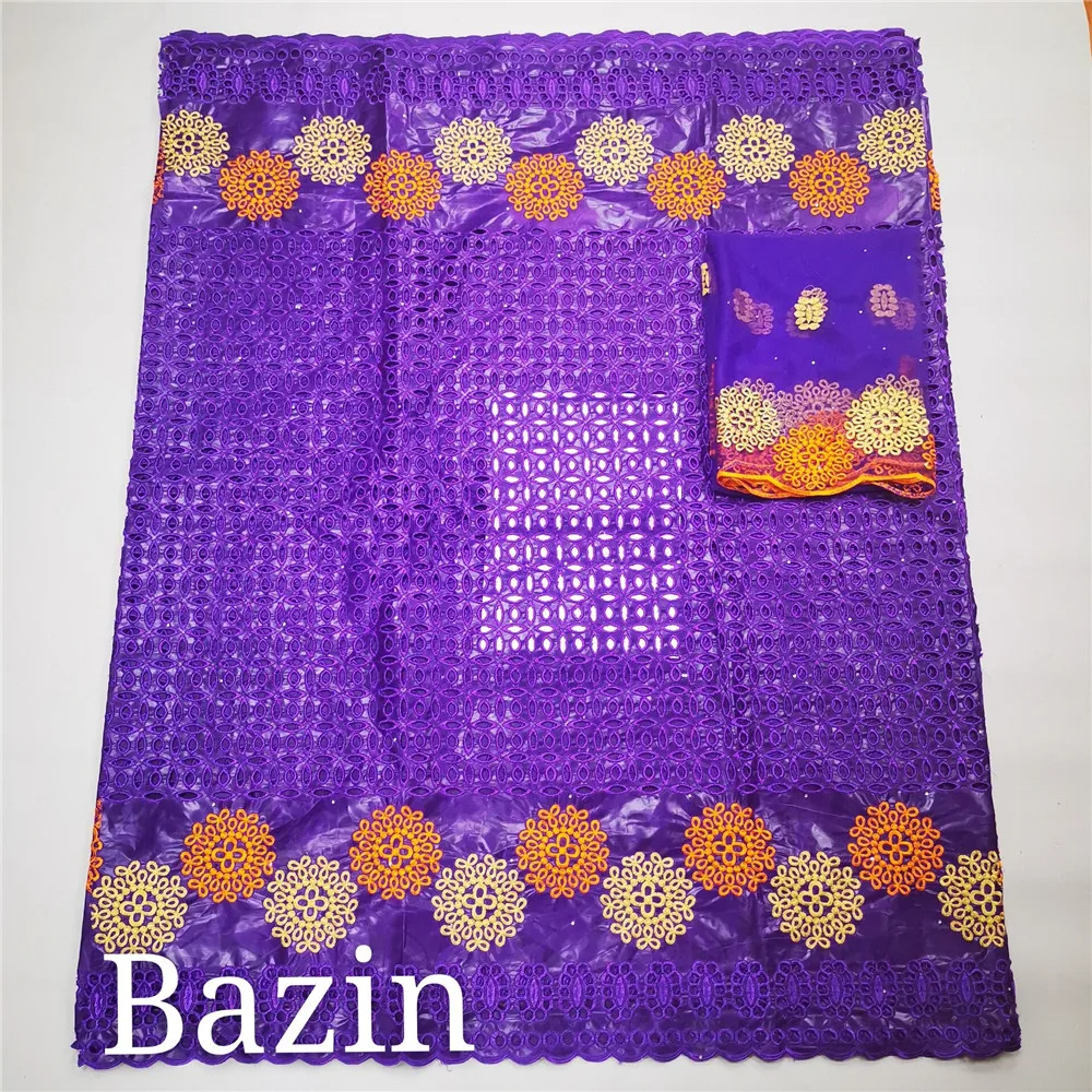 

Red Color Bazin Riche Lace Fabric With Beads 5 Yards Basin With 2 Yards Net Lace For Women Wedding Dress Sewing Stones Material