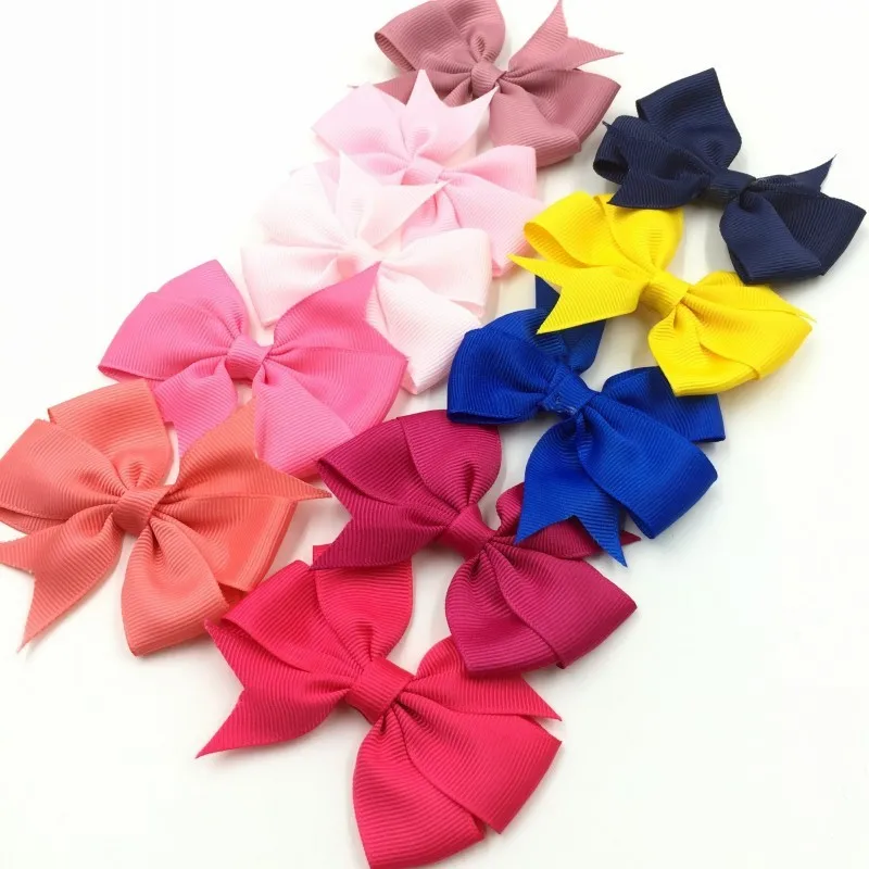 10Pcs/Girls Fashion Headband Ribbon 10 Colors Covered Hairband With Boutique Grosgrain Ribbon Bow Hairbands