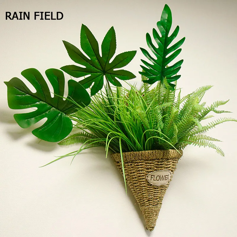 Искусственные растения Monstera шелковые искусственные листья украшения для дома и