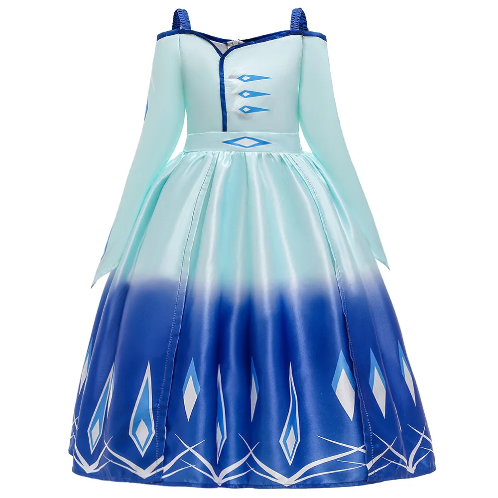 New girls dress cosplay elsa kids frocks clothes Polyester Pattern anna princess party for 3-8 year | Детская одежда и обувь