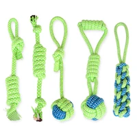 random matching kits pet dogs puppies pure cotton chew knot toys bite rope double knot molars durable knitting pet supplies