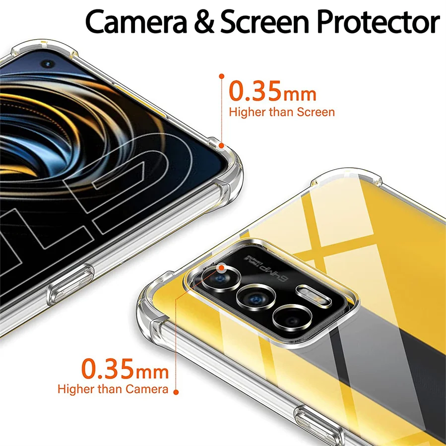 airbag case for realme gt 5g shockproof silicone phone cases realmi gt neo2 2t 3 gt2 cover realme 9i 8i case realmi 9 pro plus free global shipping