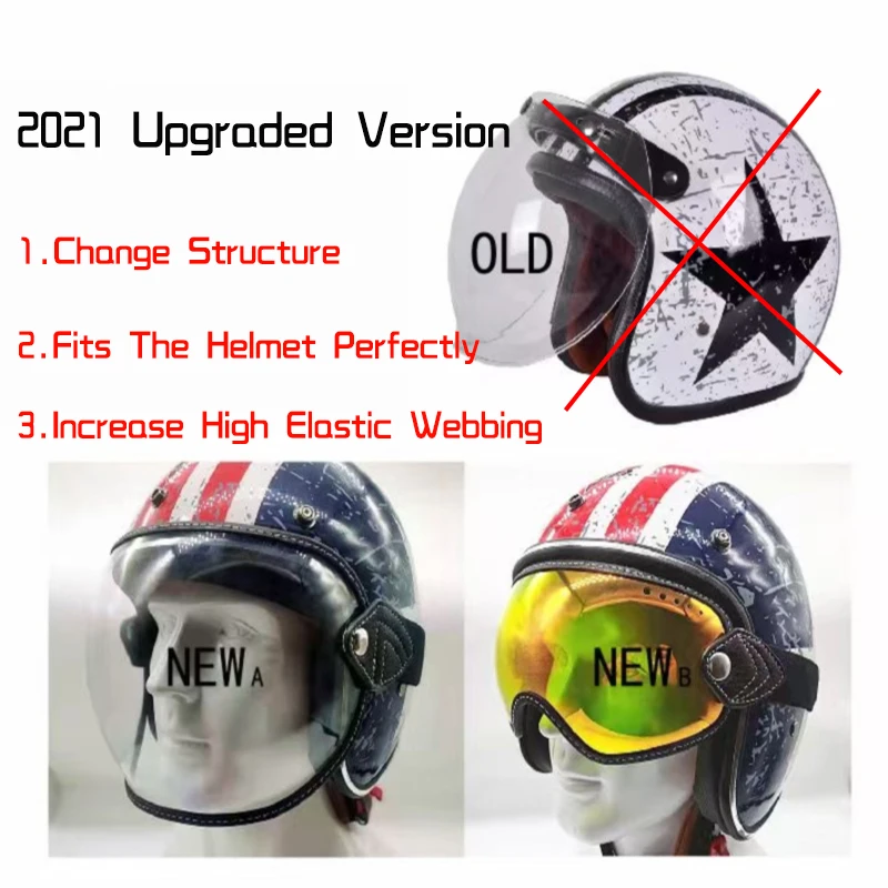 Винтажные мотоциклетные солнцезащитные очки с открытым лицом в стиле ретро |