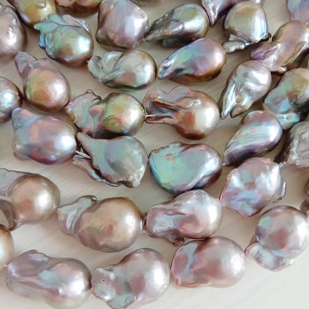 purple pearl Натуральный жемчуг пресноводный россыпью в стиле барокко, самый большой в стиле барокко Жемчуг с полным отверстием Просверленный, 25-33 мм - Цвет: purple pearl