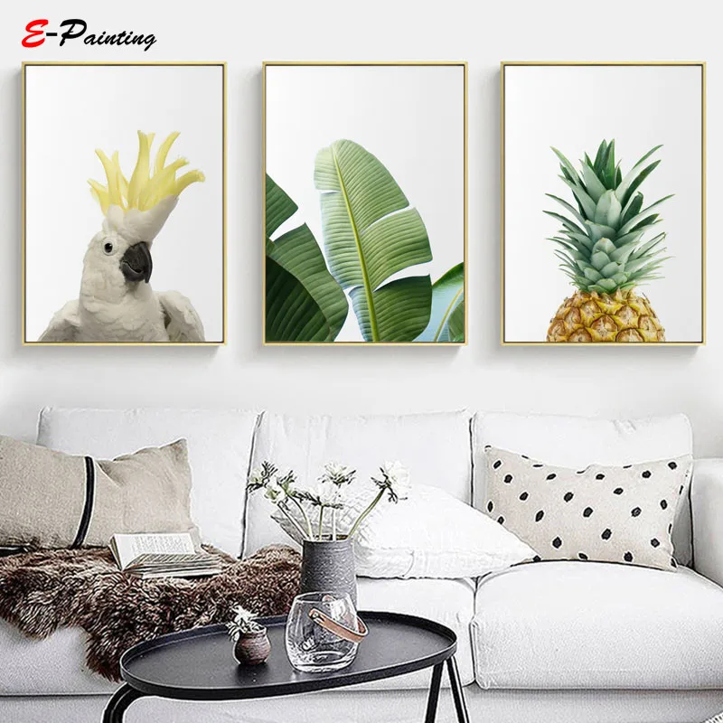 Фотография тропической стены декор для гостиной растительный рисунок бананов