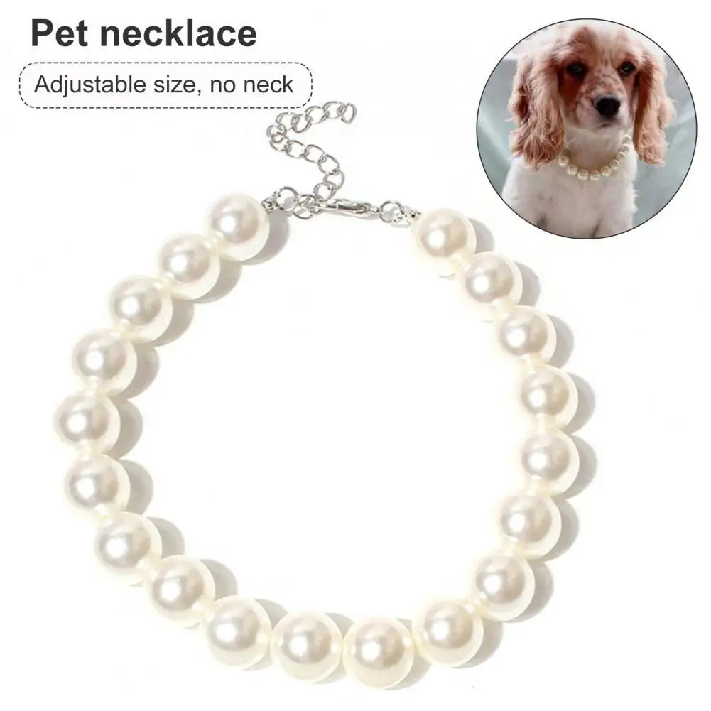 

Удобное гибкое Стильное ожерелье с искусственным жемчугом для собак на Рождество