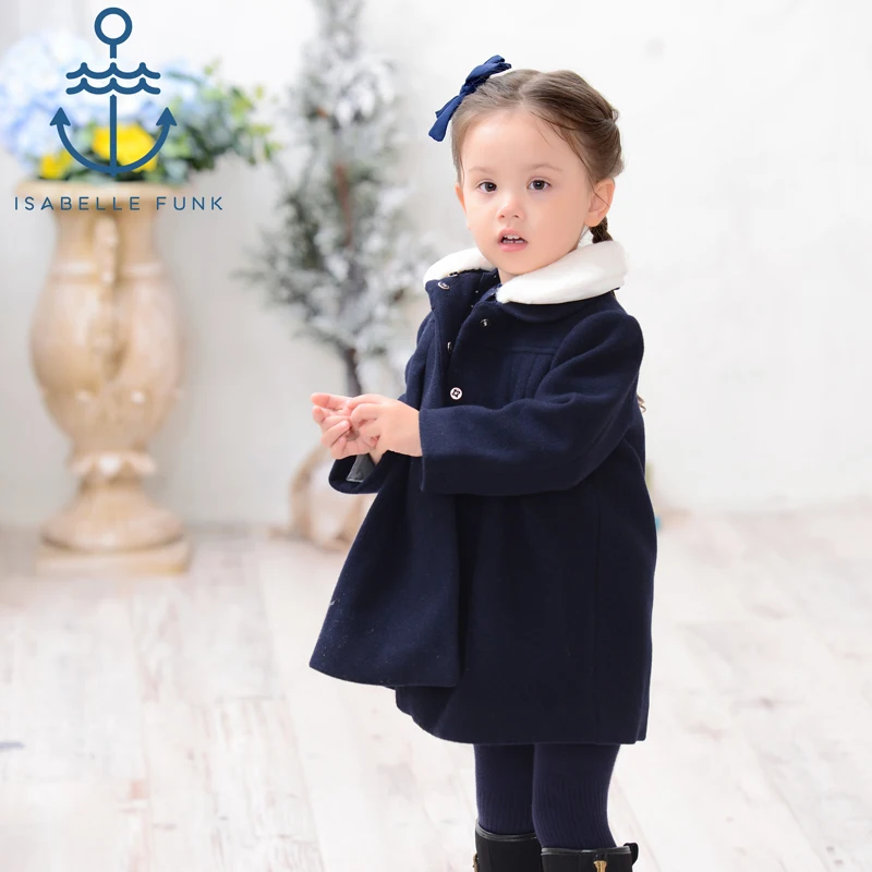 Новое поступление 2020 зимнее пальто в испанском стиле для девочек с воротником