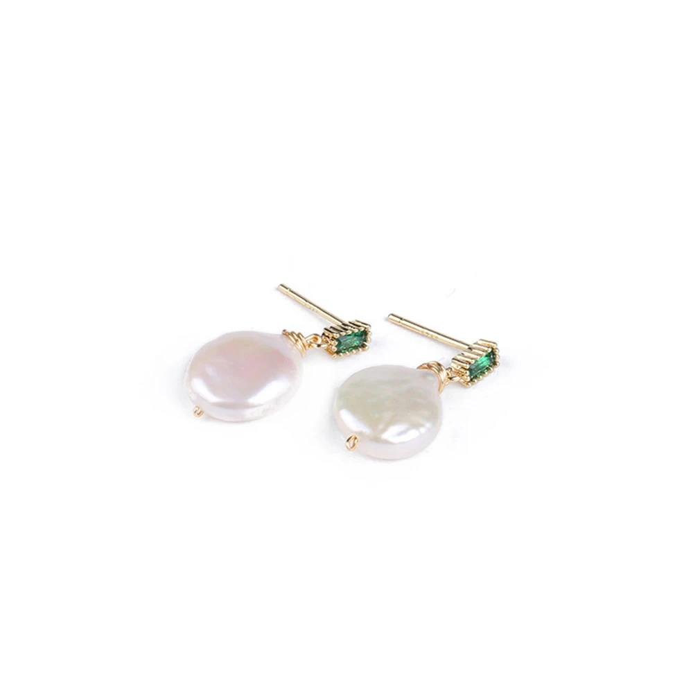 

Fashion new emerald natural freshwater pearl earrings oriental pastoral earrings ladies earrings jewelry