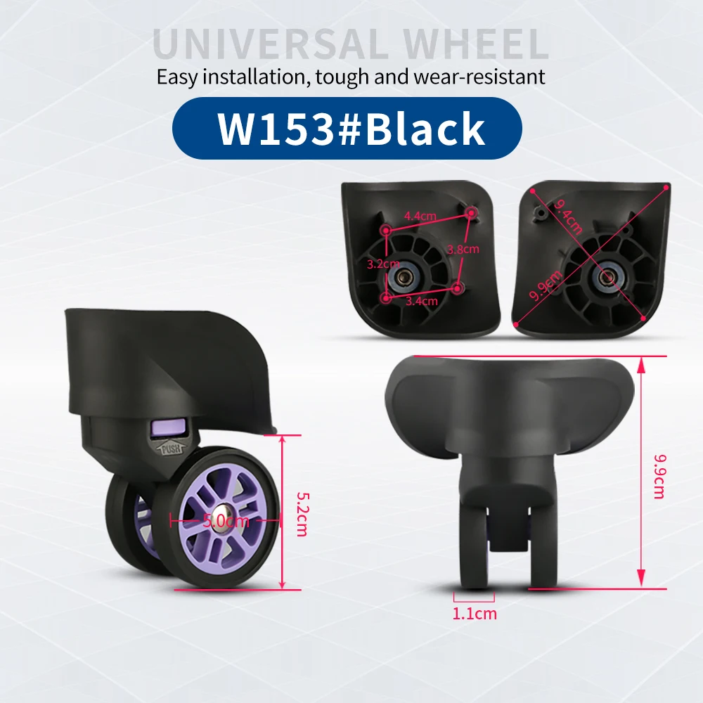 TANGYIPIN W153 Trolley suitcase wheel luggage customs box repair accessories replace shock absorption non-slip universal wheels