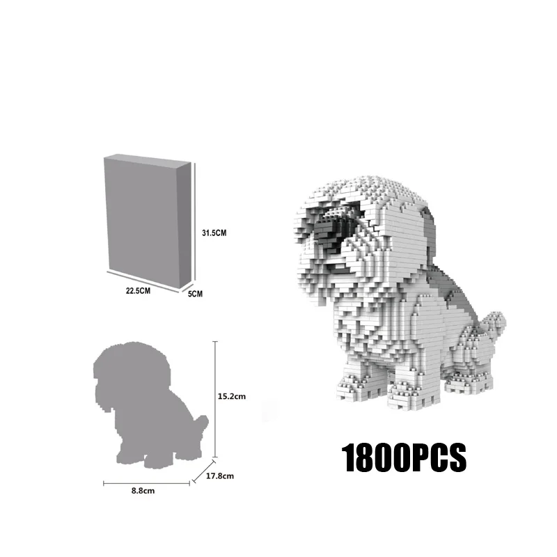 Милые Мультяшные фигурки Ozzy микро бриллиантовый блок щенок Fronky Честер Доу собака