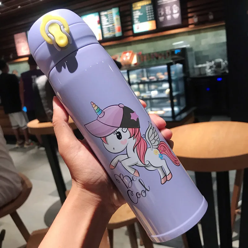 Новое поступление термос с единорогом из нержавеющей стали для чая кофе термосы