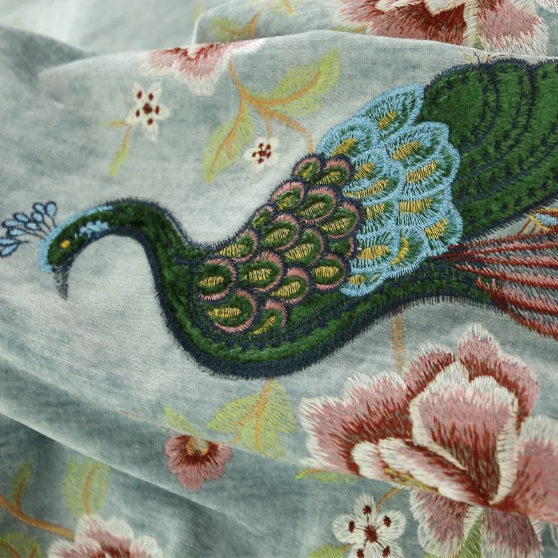 Роскошные Дизайнерские затемняющие шторы с вышивкой Peacocks для гостиной