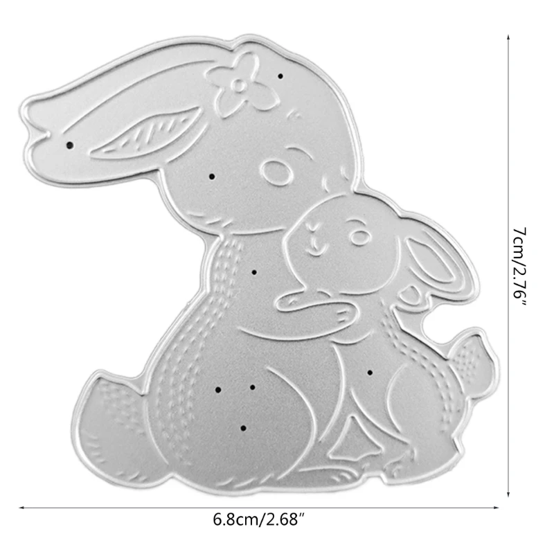 

Rabbit Bunny Metal Cutting Dies Stencil Scrapbooking DIY Album Stamp Paper Card 95AA