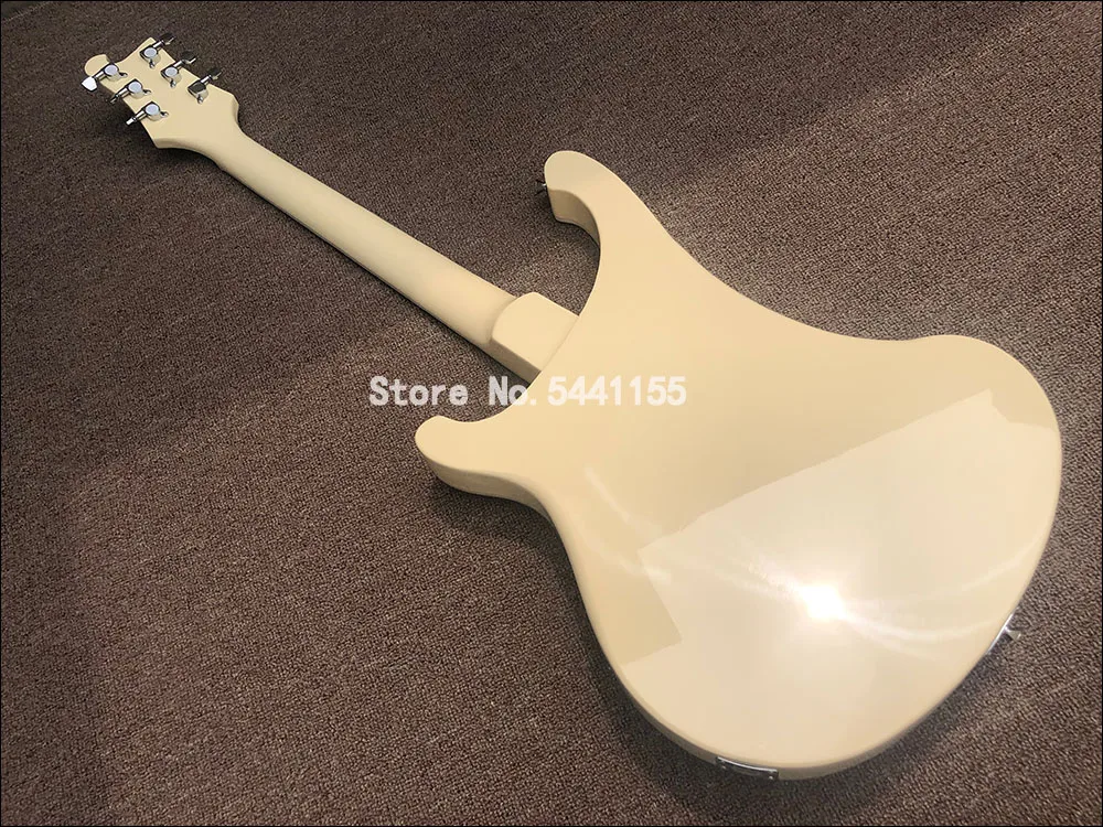 

2020 High quality 6 String Electric Guitar,Ricken Electric Guitar,Milk yellow paint with dot inlay,Rosewood fingerboard Guitar,f