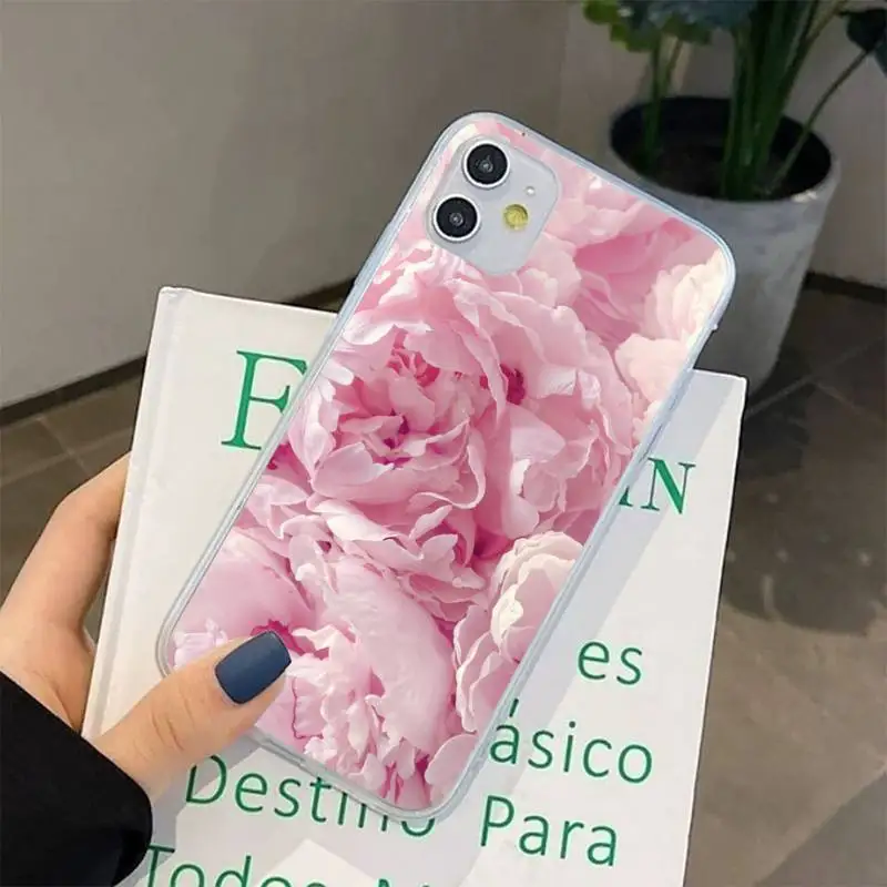 Чехол для iphone 13 8 7 6 6S Plus X 5S SE 2020 XR 11 12 pro XS MAX с изображением розовых и фиолетовых
