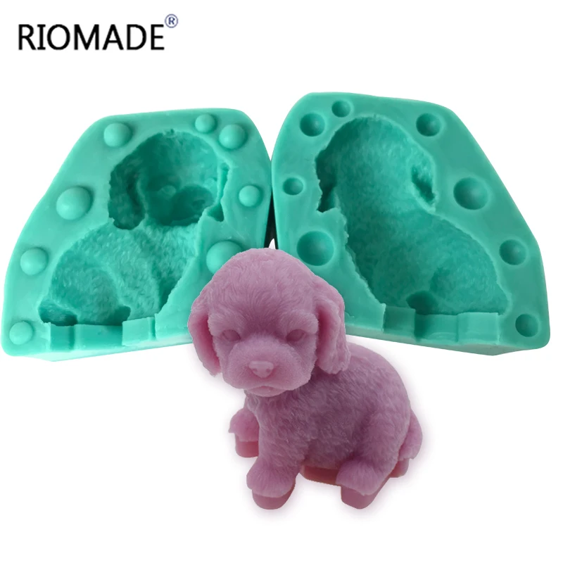 3D Собака силиконовая форма для ручной работы свечная глина мыло выпечки сделай