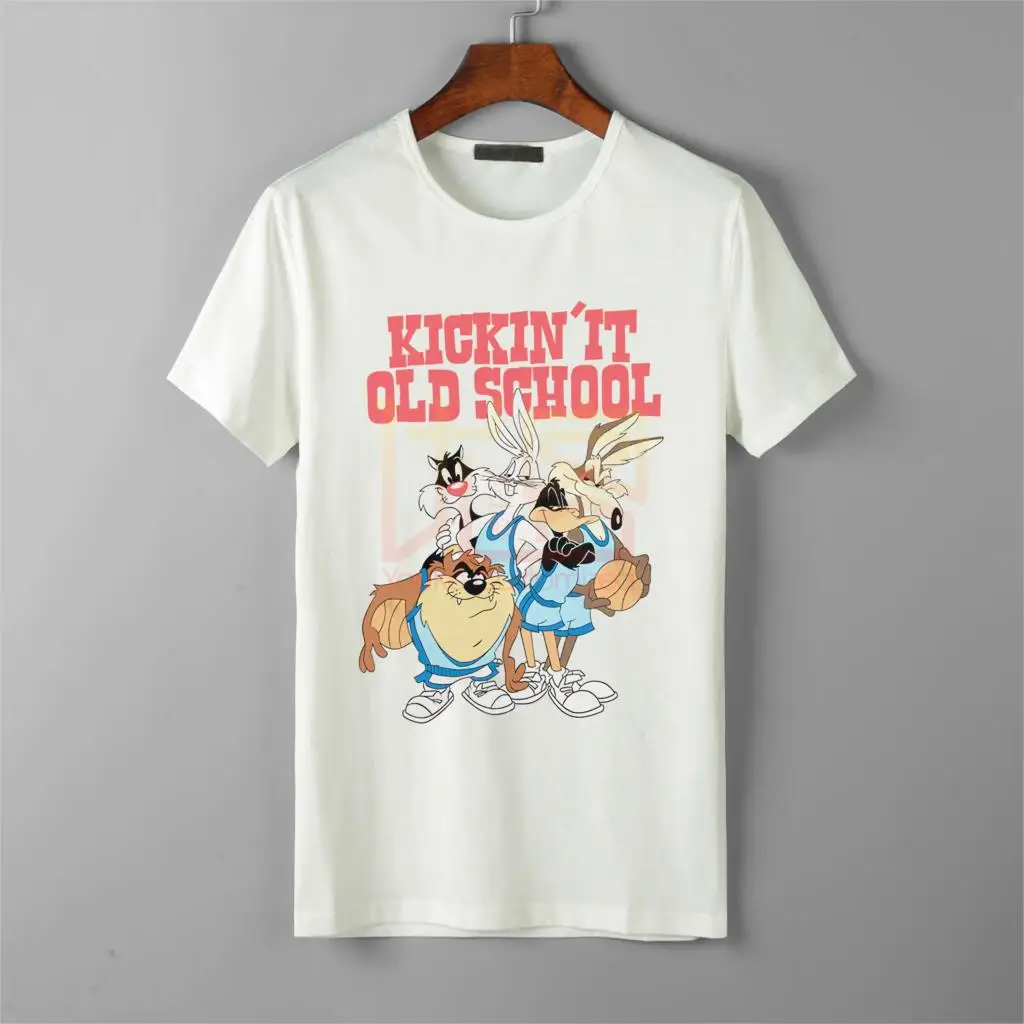 Looney Tunes футболка с мультфильмами Bugs Bunny Taz мужская женская футболка|Мужские