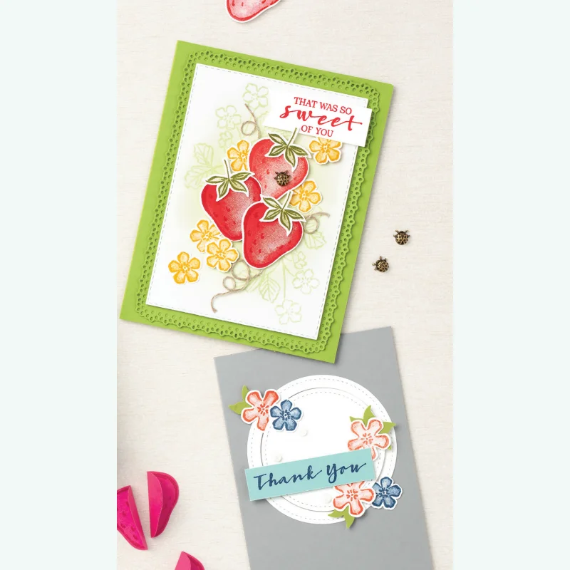 

Thank You Words Metal Cutting Dies and Stamps Strawberry Leaves Flowers Scrapbook Stencil Album Paper Make Template Decor Craft