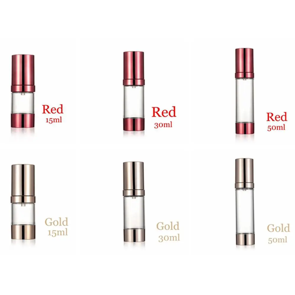 Пластиковый вакуумный дозатор для лосьона золотого и красного цвета 1 шт. насос