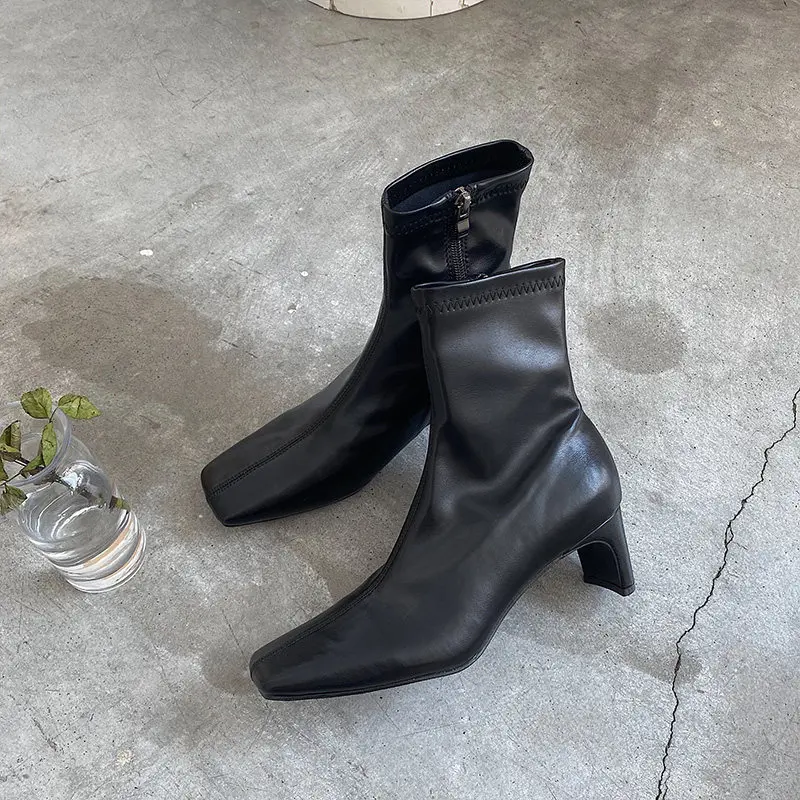 

thin East Gate ins South boots short boots Korea versatile soft white boots women's shoes autumn new short