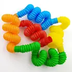 1 шт. разноцветные поп-трубки, спираль, антистресс, сенсорные игрушки, развивающая игрушка для снятия стресса, смешная Пластиковая Складная волшебная игрушка-фигурка