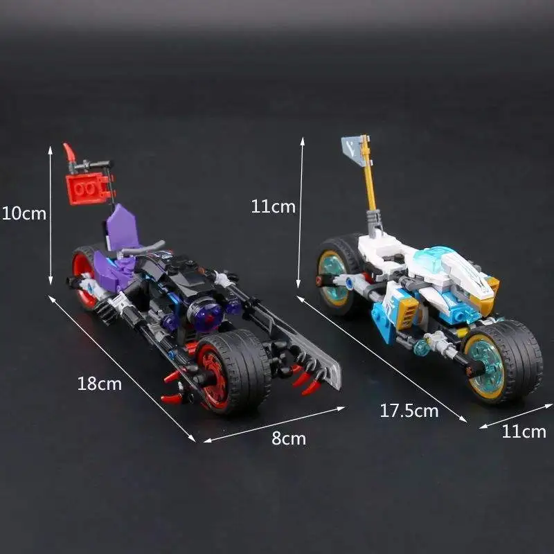 360pcs ЛЕГО Ninja Street Race of Snake Jaguar Совместимые Строительные Блоки 70639 Ninjago moto Кирпичи