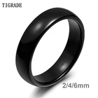 Обручальные кольца TIGRADE для мужчин и женщин, обручальные кольца из керамики с матовой поверхностью, 2, 4, 6 мм, размера плюс 4-14