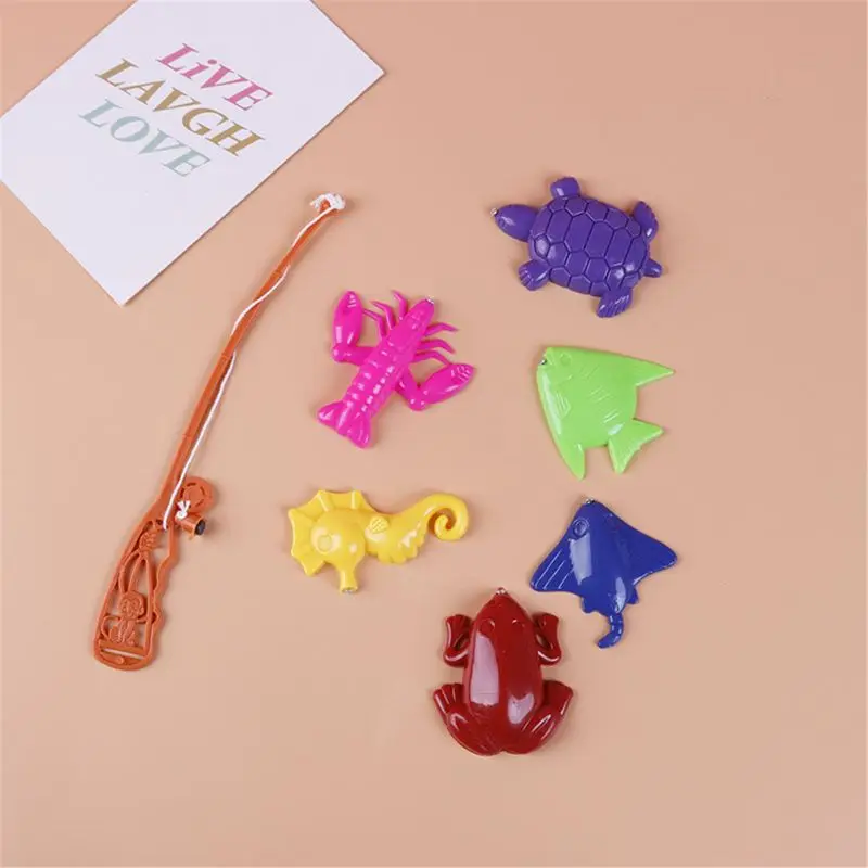 

7 шт., Детские магнитные рыболовные игрушки, 6 видов рыбы + 1 набор Удочек