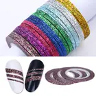 Набор из блестящей матовой ленты для дизайна ногтей, 2 мм, разные цвета, переводные наклейки для дизайна ногтей