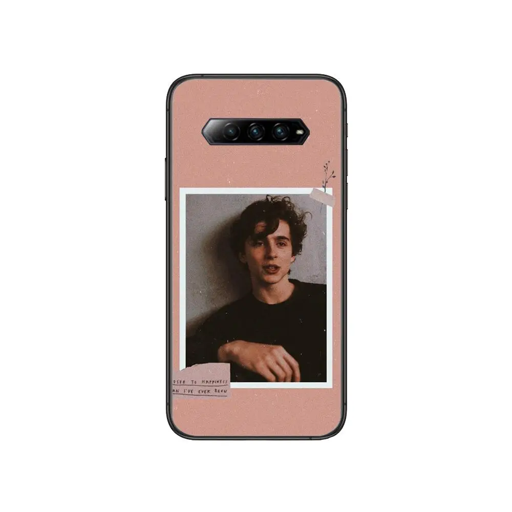 

Timothee Chalamet style Anime Phone Case For xiaomi Black Shark 2 3 3s 4 Pro Helo Black Cover Silicone Back Prett