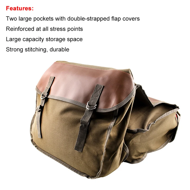 

Hot Saddle Bag Universal Motorcycle Saddle Kit Driving Motorcycle Bag Canvas Bags X66