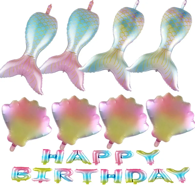 1 шт. воздушные шары в виде хвоста русалки из фольги вечерние принадлежности для