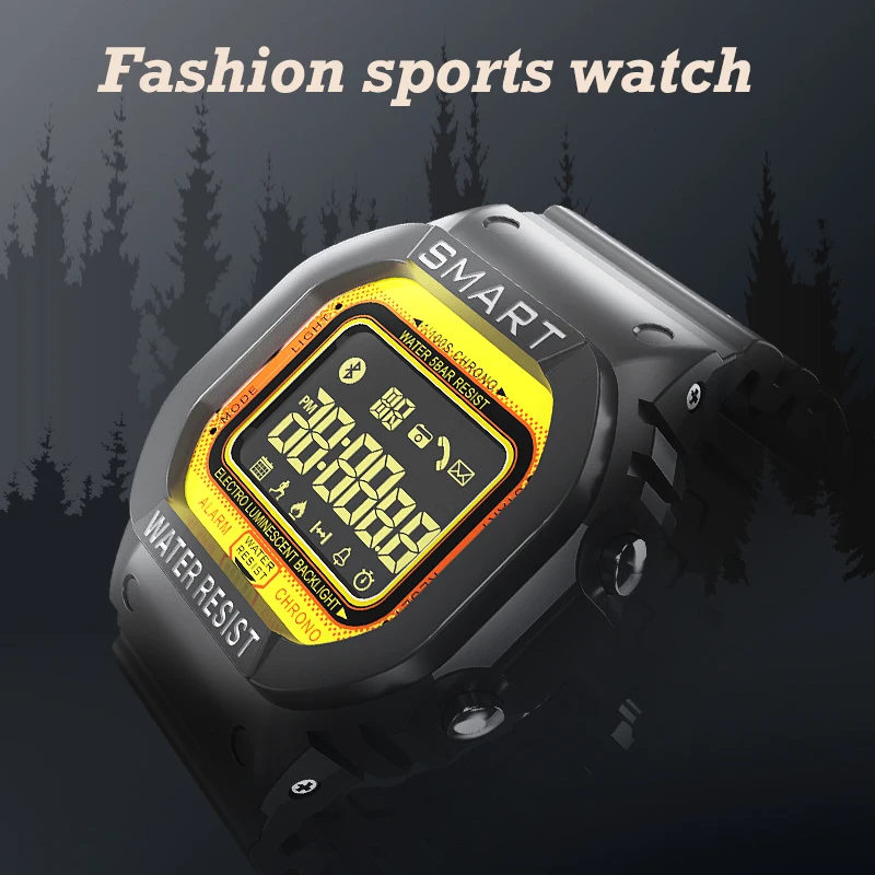 

Smart Watch Pedometer 5ATM Waterproof Sports Clock Message/Call Reminder Three Anti-design Luminous Dial Bluetooth Smartwatch