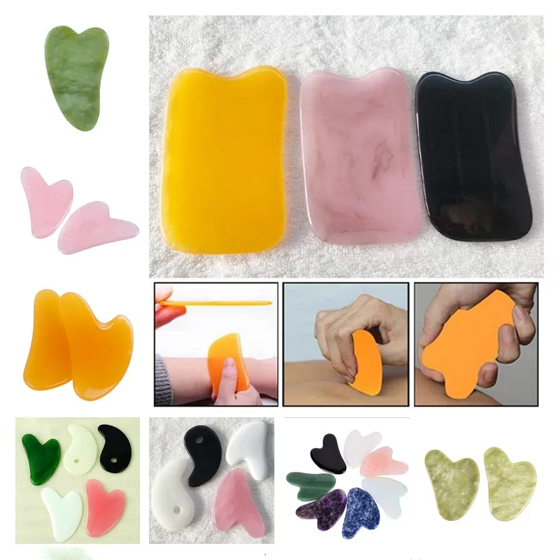 Массажер гуашный спа для похудения устройство подтяжки лица и шеи скребок гуаши