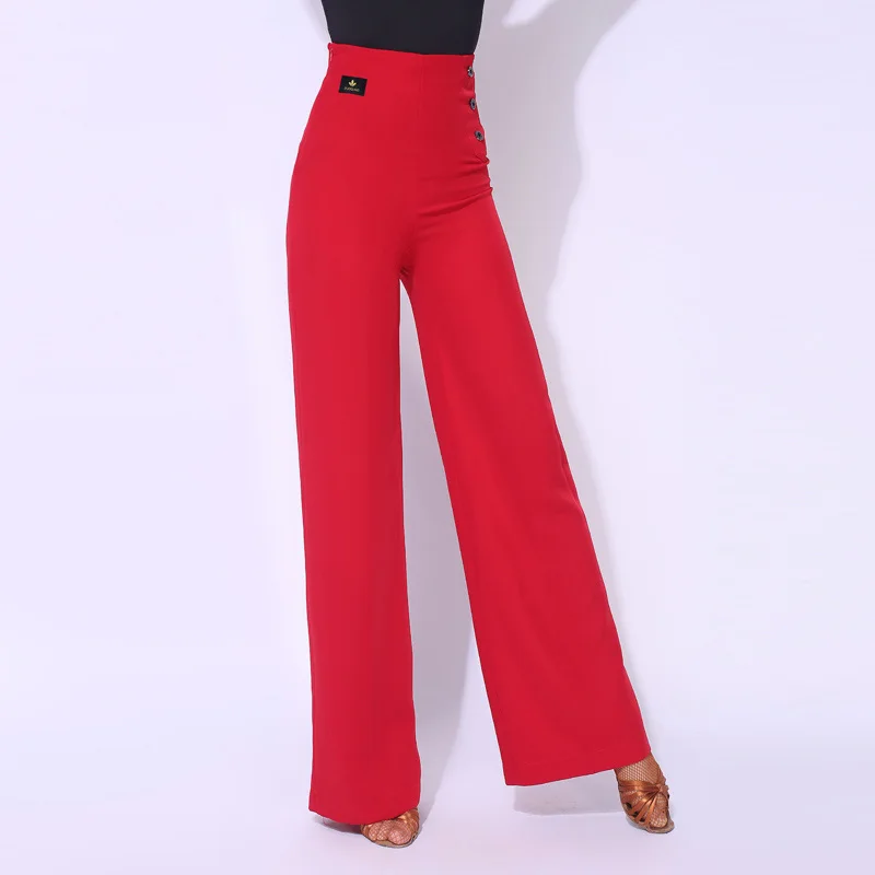 

2022 Ballroom Pants Latin Dance Practice Clothes Female Adult Wide-Leg Trousers Professional Modern Dancing Performance Wear