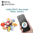 1 шт., Rfid перезаписываемый смарт-стикер, копировальный аппарат, копировальный значок T5577, жетон, 125 кГц, 13,56 МГц, двухчастотный чиповый ключ